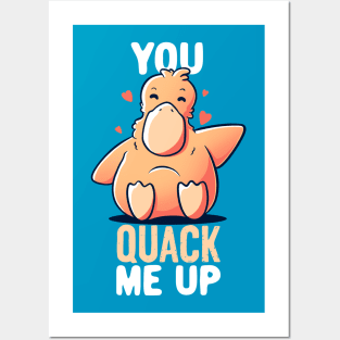 You Quack Me Up Funny Cute Duck Gift Posters and Art